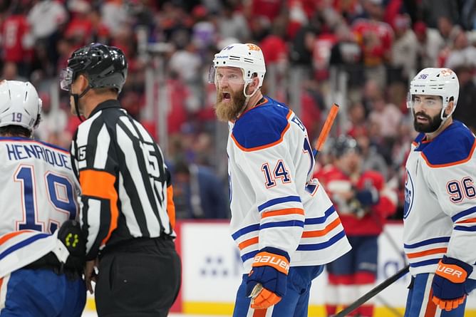 Oilers' Mattias Ekholm, Kris Knoblauch get 100% honest about chasing Panthers yet again after 2-0 first period in Game 5 SCF loss