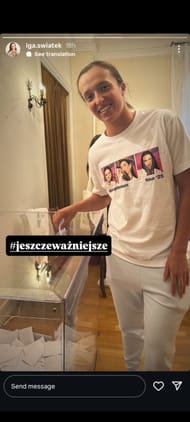 Iga Swiatek IG Story | Source: Swiatek Instagram/@igaswiatek