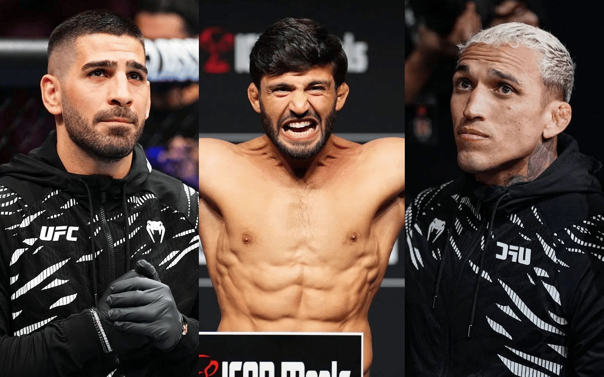 Arman Tsarukyan (left) is set to be the backup for Ilia Topuria (left) vs. Charles Oliveira (right) fight. [Images courtesy: Getty]