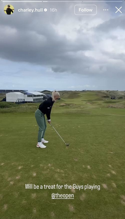 Still taken from Charley Hull’s Instagram Story _ Image Source: Instagram/@charley.hull
