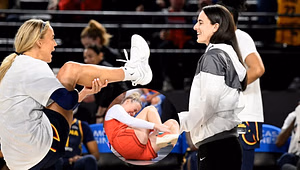"Bro u good?" - Caitlin Clark teases Sophie Cunningham after wild game snap shows her sprawled on court