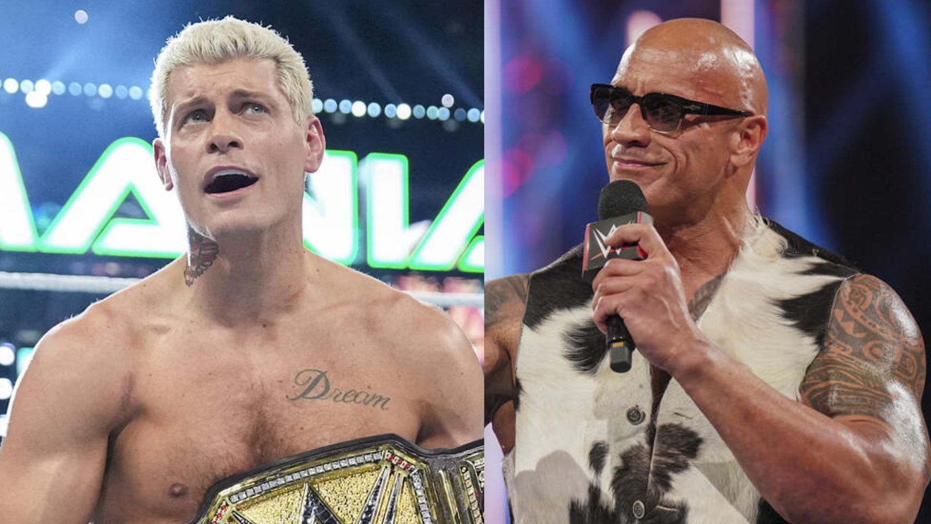 Cody Rhodes (left) and The Rock (right) (Images via WWE.com) 