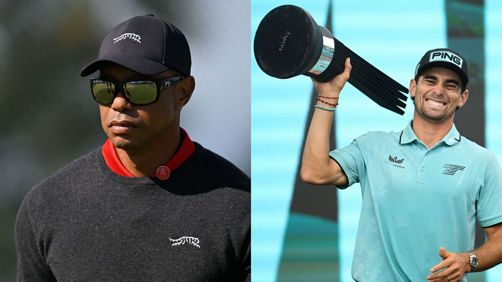 Tiger Woods and Joaquin Niemann [Images via Getty]