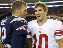 "Nick Foles is quietly smiling" - NFL fans react as Tom Brady and Eli Manning toss passes at Fanatics Fest 2025