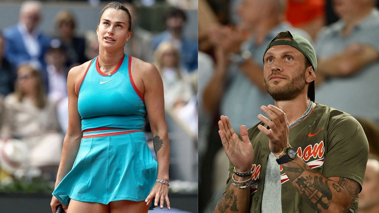 Aryna Sabalenka and her boyfriend Georgios Frangulis (Image via: Both Getty)