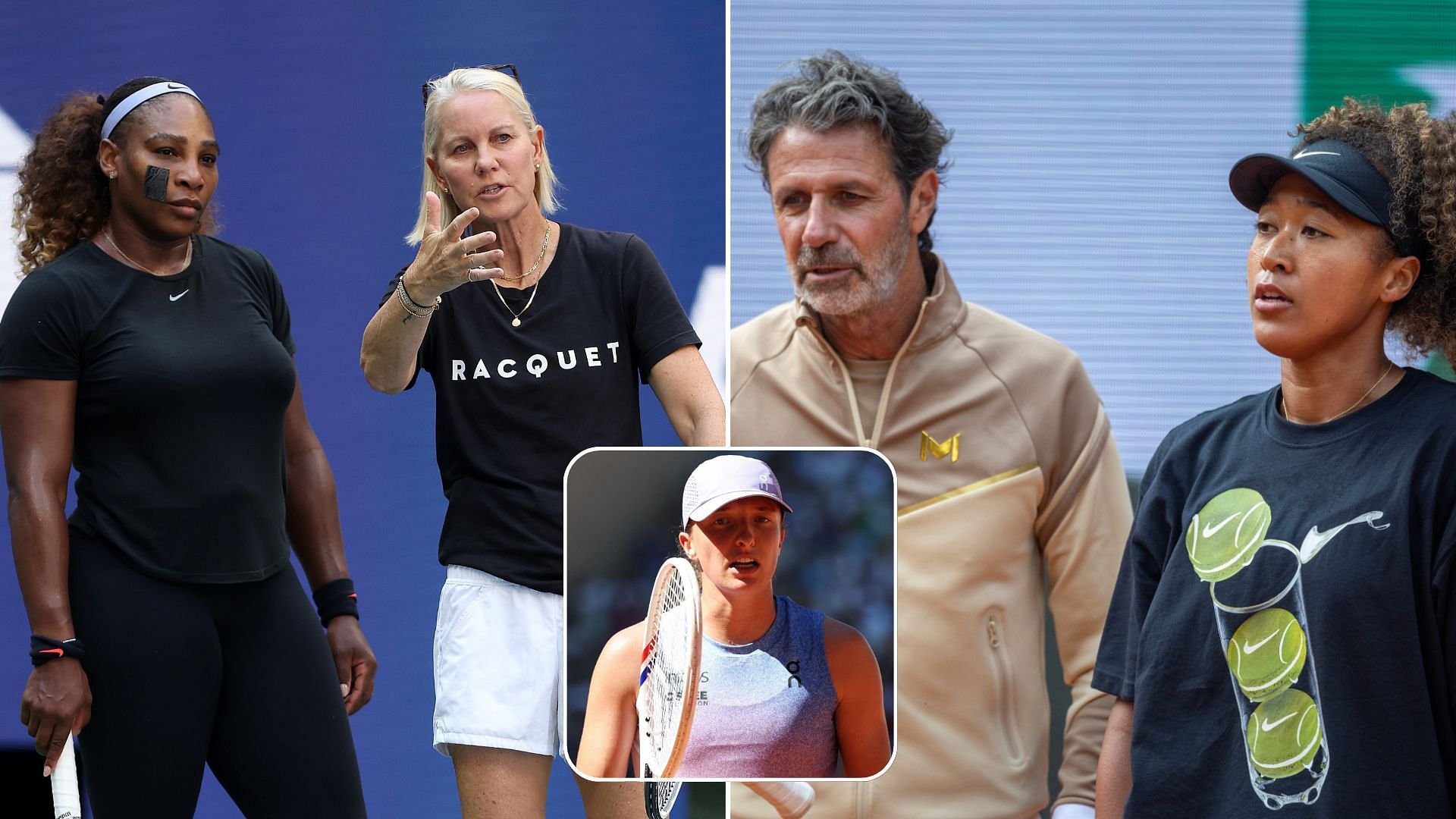 Serena Williams, Rennae Stubbs, Patrick Mouratoglou, Naomi Osaka (Source: Getty)
