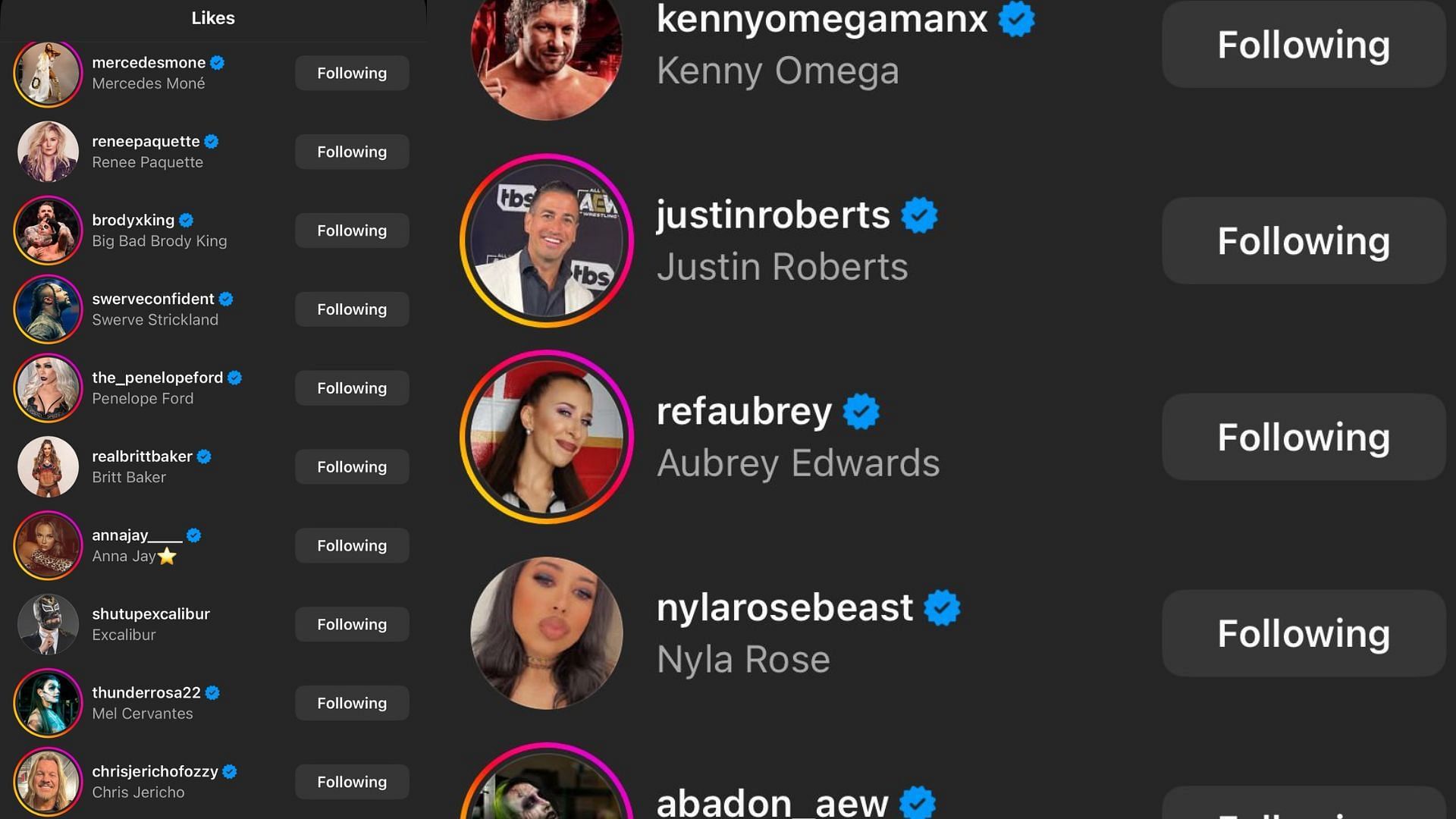Wrestlers who liked Will Ospreay&#039;s IG post [Source : Instagram]