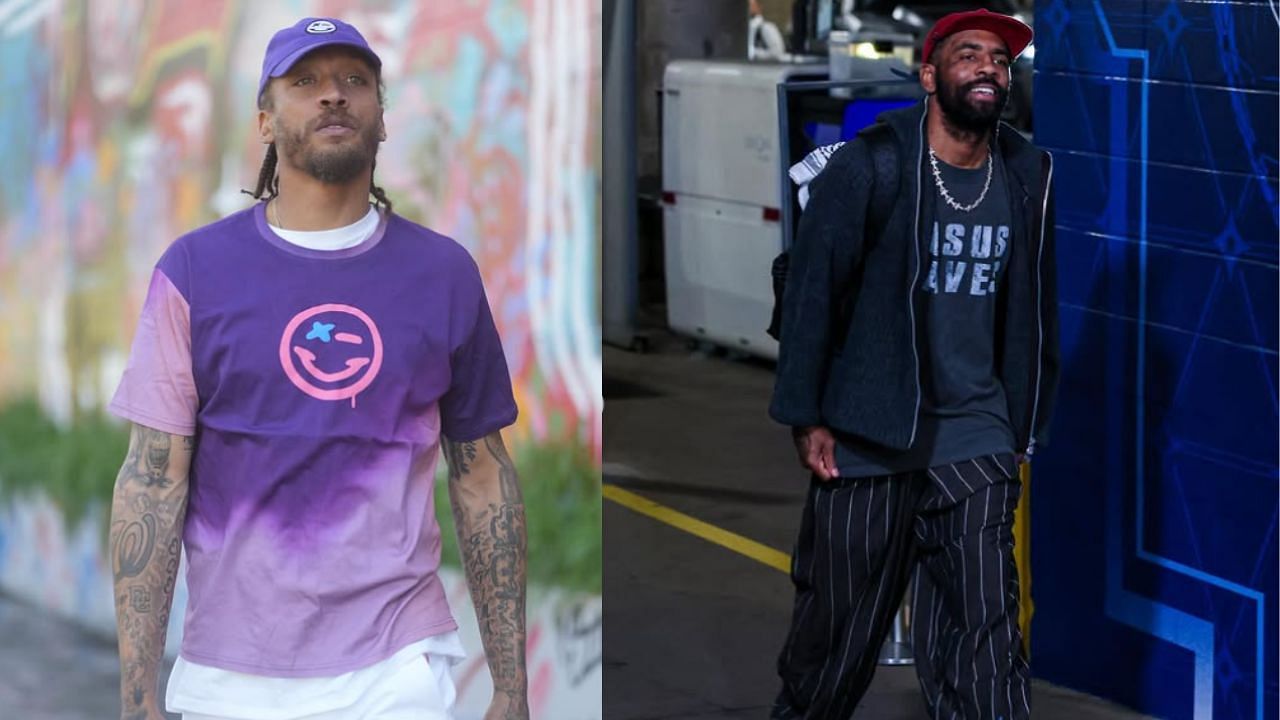 Kyrie Irving issues heartfelt message to Michael Beasley: &ldquo;An incredible example to me.&quot; [photo: @kyrieirving/IG, @michael8easley/IG]