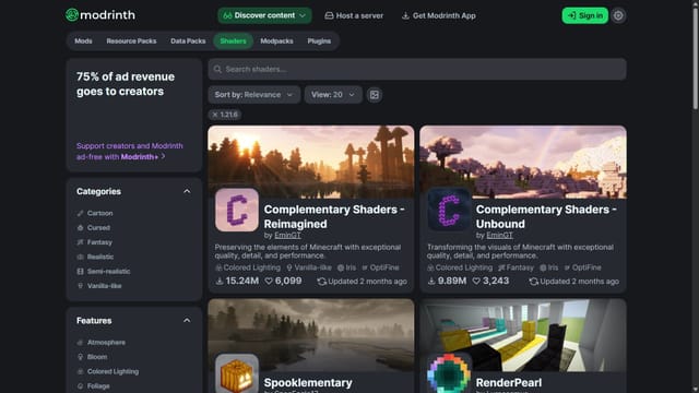 How to use shaders in Minecraft 1.21.9