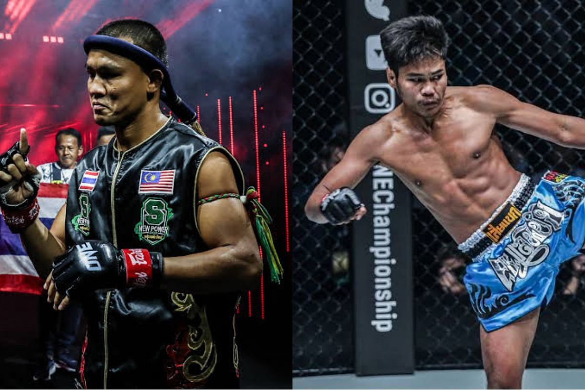 (From left) Seksan Or Kwanmuang and Muangthai PK Saenchai.