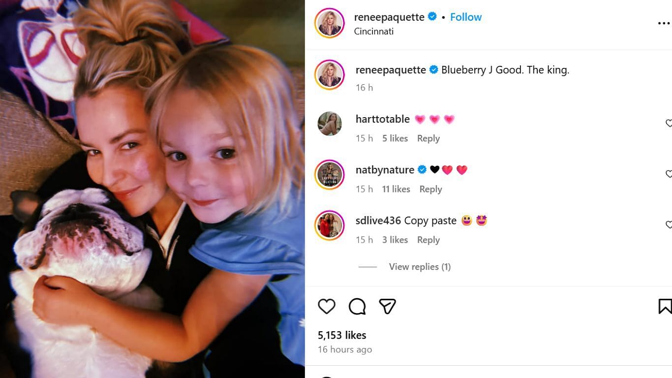  Natalya&#039;s reaction [Image Credit: Renee&#039;s post on Instagram]