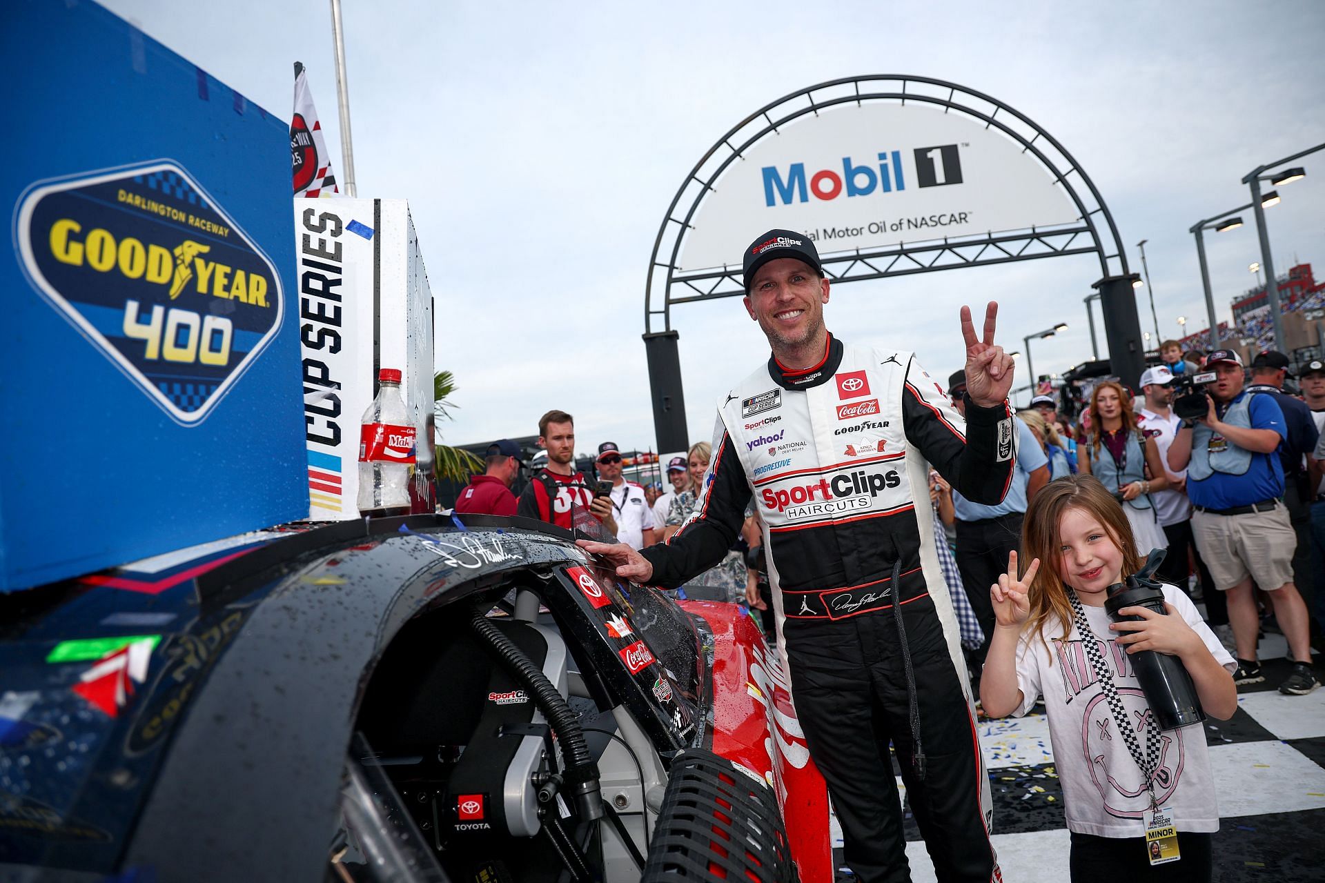 Denny Hamlin says daughter Molly would “sacrifice her body” to protect her brother Jameson from getting hurt 