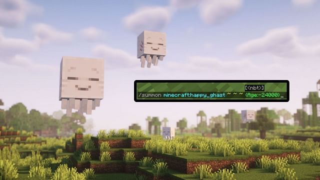 How to summon ghastling using commands in Minecraft Java Edition?