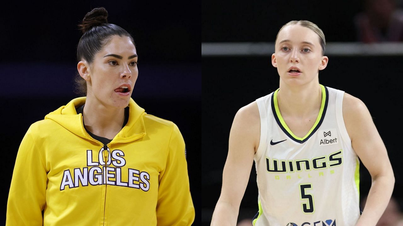 Fans erupt as Kelsey Plum&rsquo;s interaction with Wings rookie goes viral
