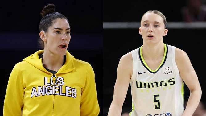 "They treat Paige like Steph and Caitlin Clark like LeBron": Fans erupt as Kelsey Plum’s interaction with Wings rookie goes viral