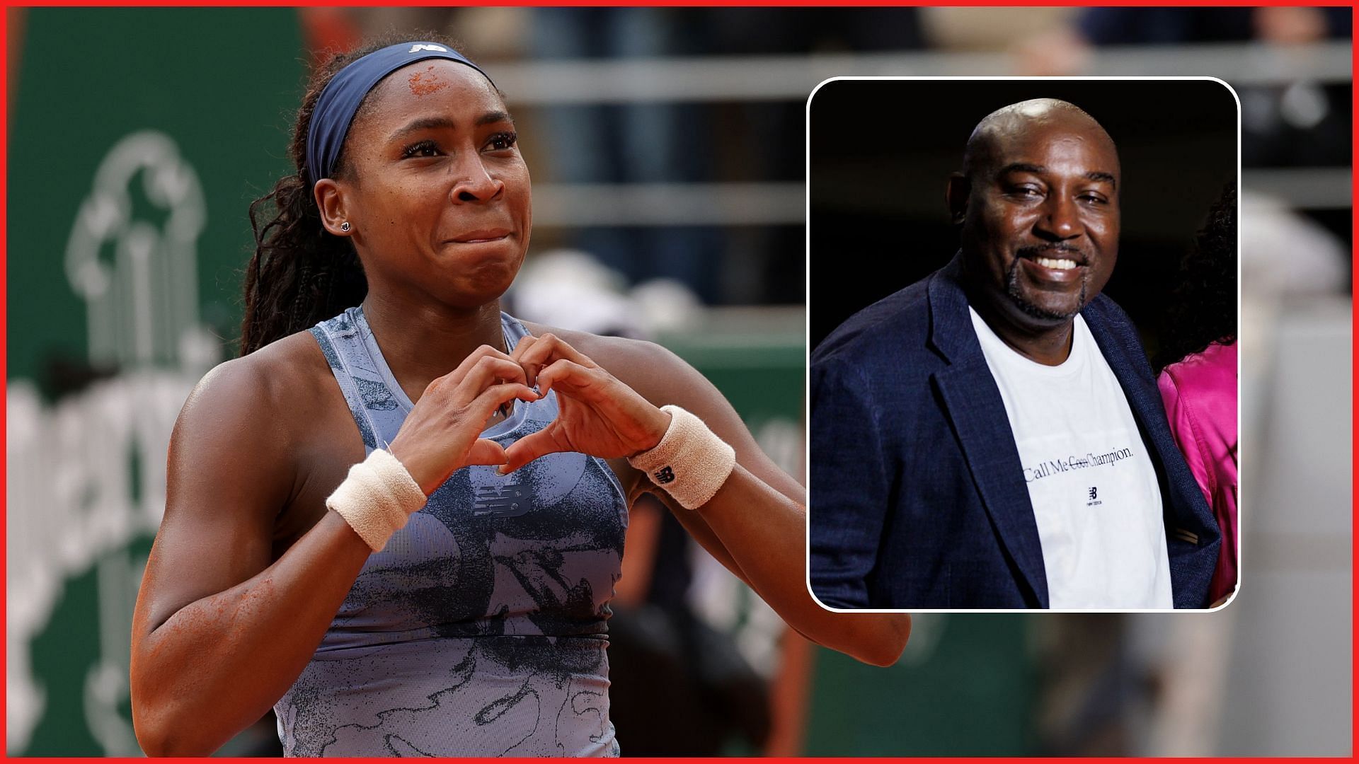 Coco Gauff and her father Corey (inset) | Getty