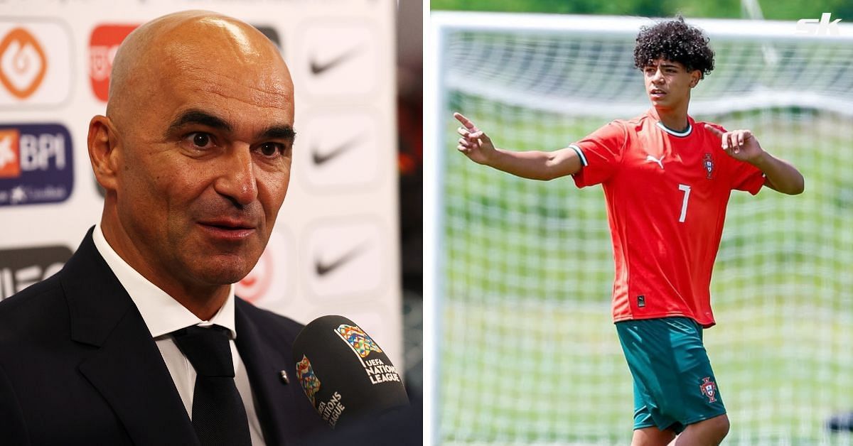 Roberto Martinez and Cristiano Ronaldo Jr