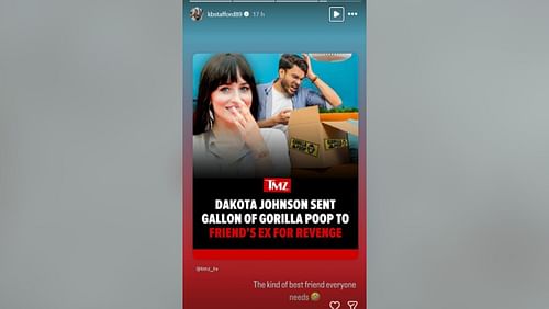 Kelly Stafford reacts to Dakota Johnson’s gorilla poop prank on friend’s ex (Image Credit: Kelly/IG)