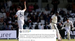 "Worry sign" - Fans fume as India suffer another collapse in ENG vs IND 1st Test