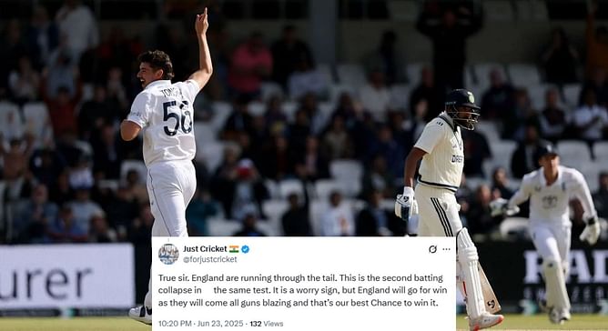 "Worry sign" - Fans fume as India suffer another collapse in ENG vs IND 1st Test