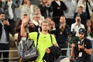 Alexander Zverev greets fans after his 2025 French Open loss to Novak Djokovic (Source: Getty)