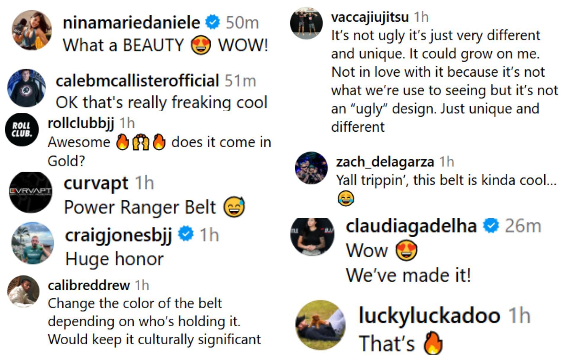 Fan reactions. [Screenshots courtesy: @ufcbjj on Instagram]