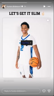 Hunter Dickinson congratulates Harper for joining the Bluejays | via @hunter.dickinson1/ig