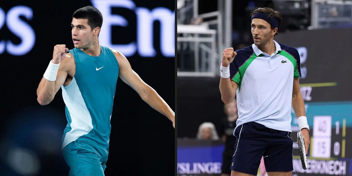 Carlos Alcaraz vs Arthur Rinderknech is one of the quarterfinal matches at the HSBC Championships 2025. (Photos: Getty)