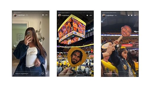 Obi Toppin's fiancé and daughter show their support for him with matching outfits