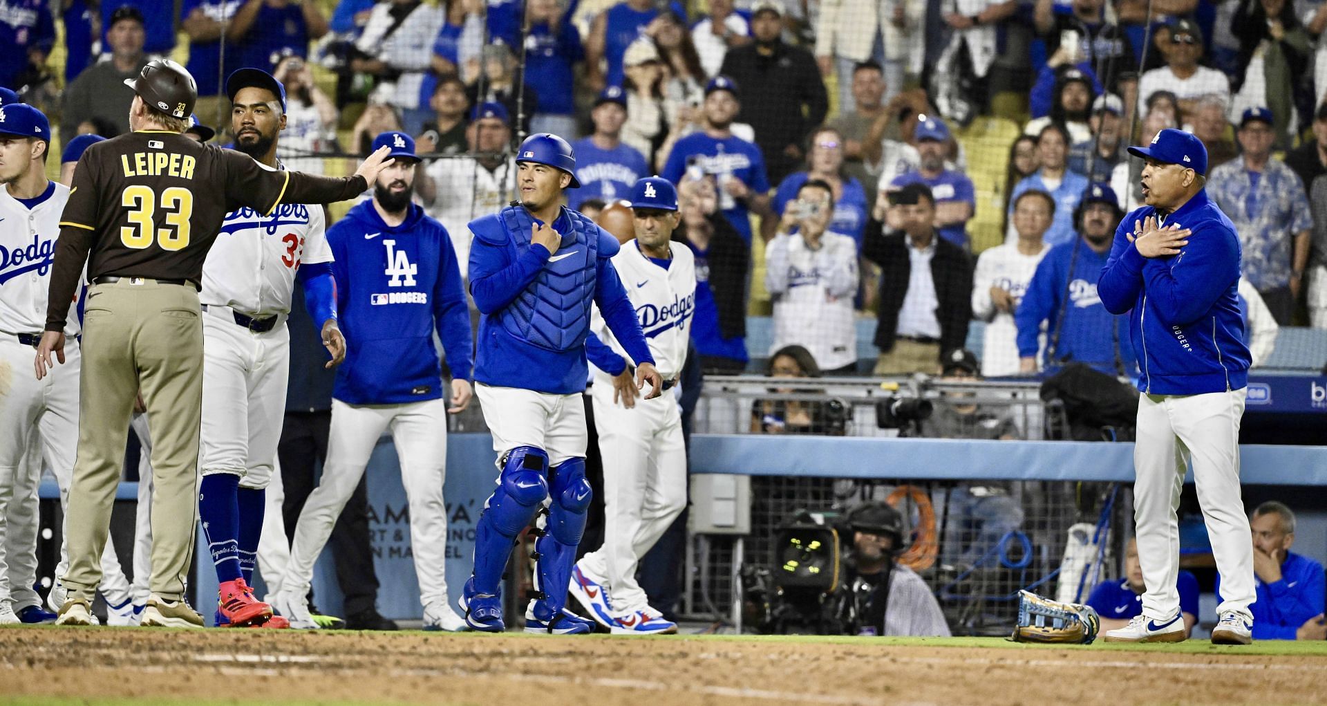 San Diego Padres defeated the Los Angeles Dodgers 5-3 to win a MLB baseball game. - Source: Getty