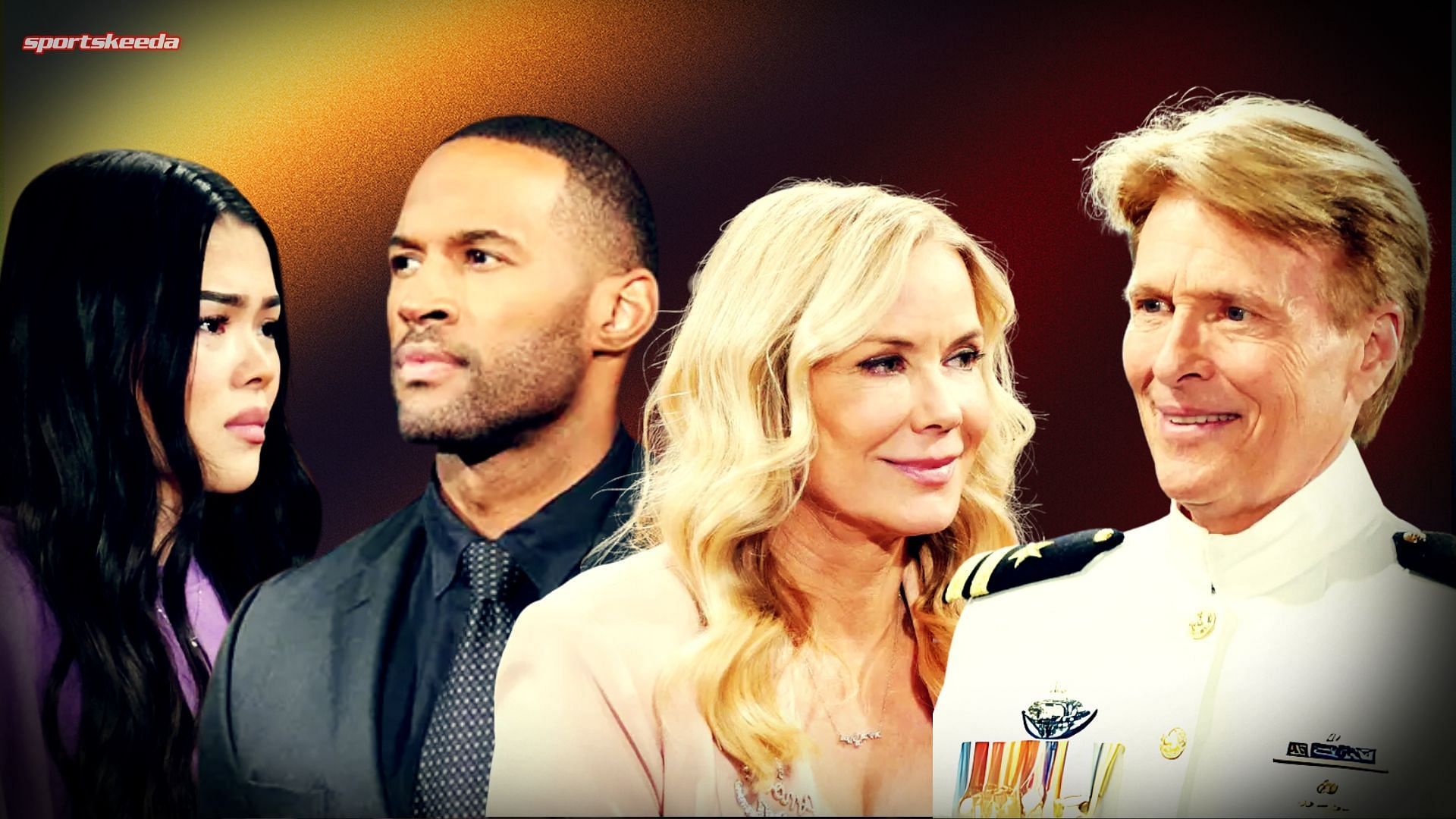 Luna, Carter, Brooke and Nick on The Bold and the Beautiful (Custom edit by Sportskeeda, Original Image [CBS])