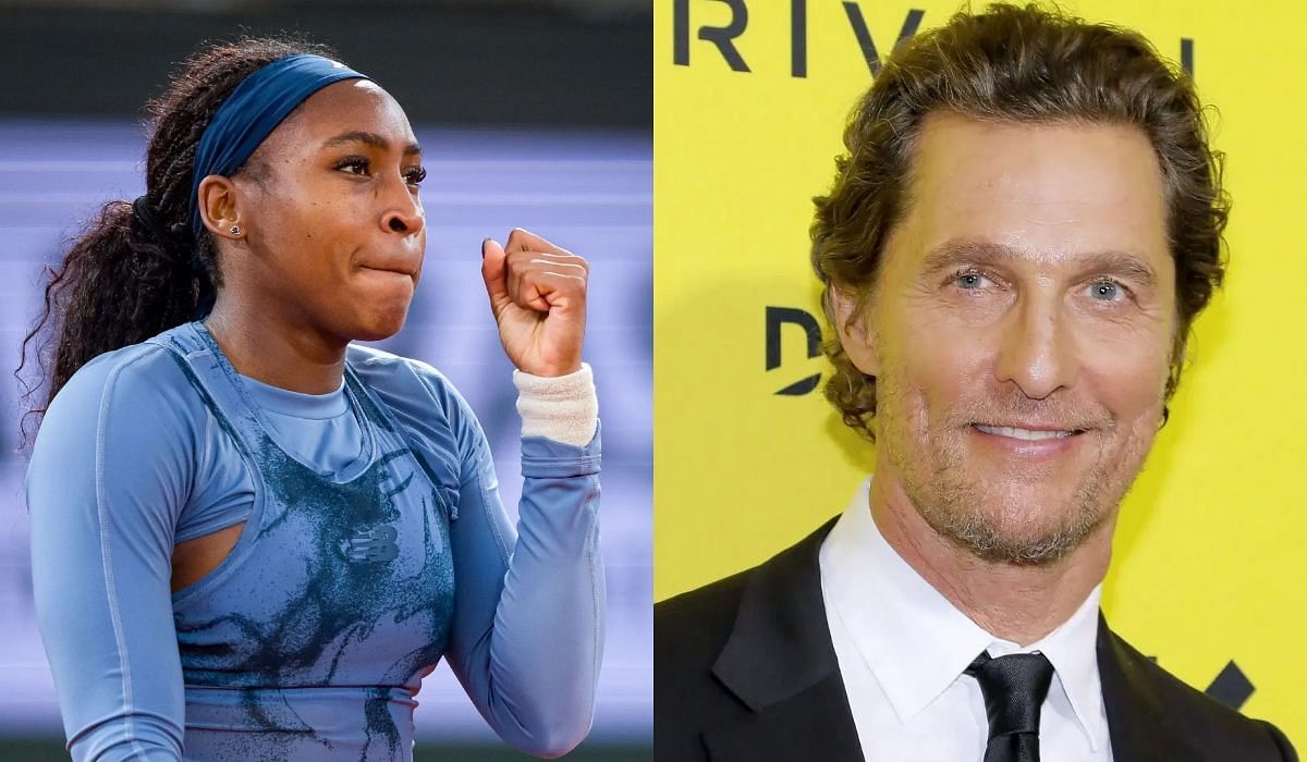 Coco Gauff and American actor, Matthew McConaughey - Source: Getty