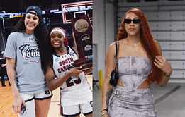 South Carolina’s Raven Johnson adores ex-teammate Kamilla Cardoso’s outfit