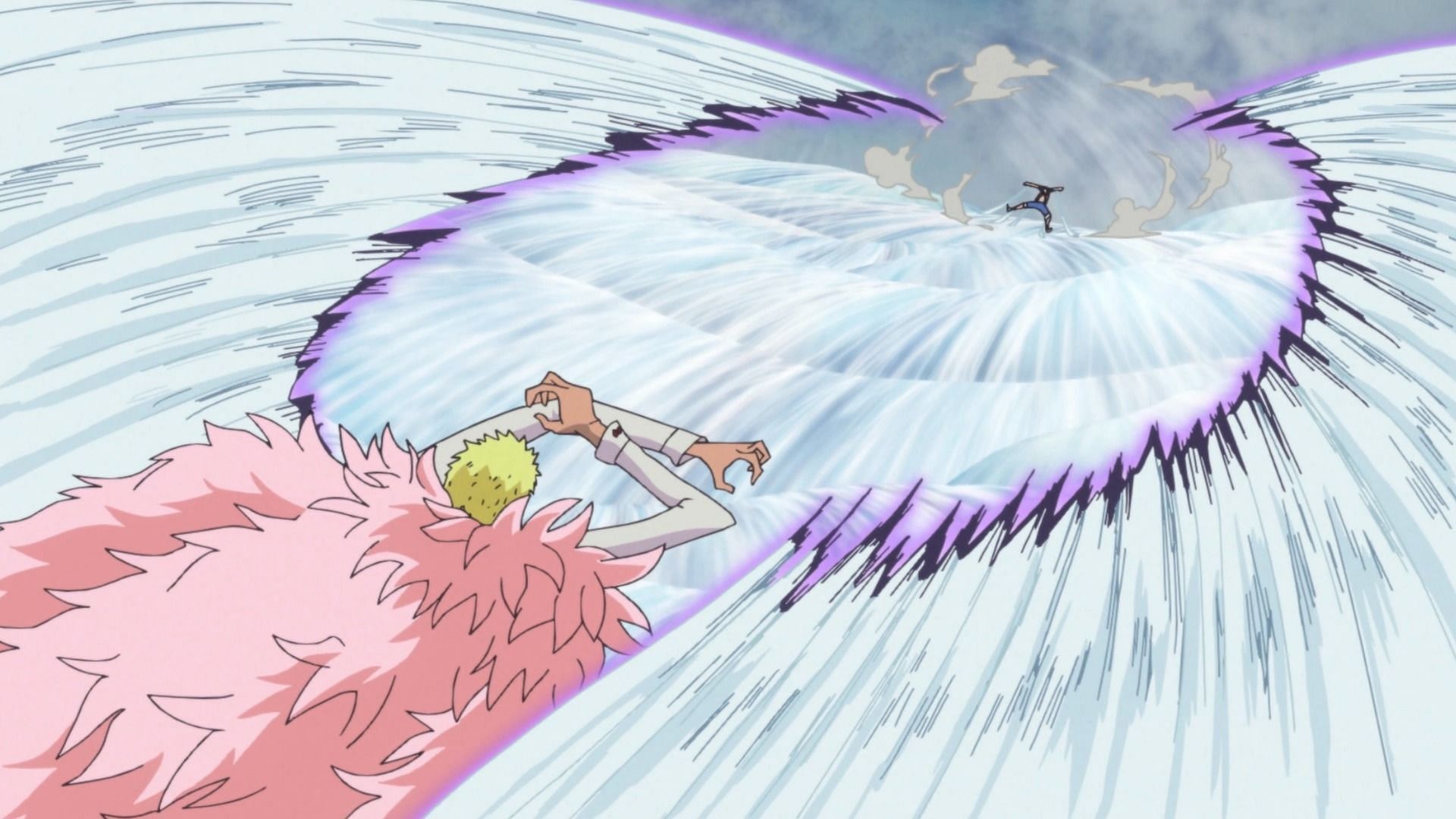 Doflamingo wields Ito Ito no Mi (Image via Toei Animation)