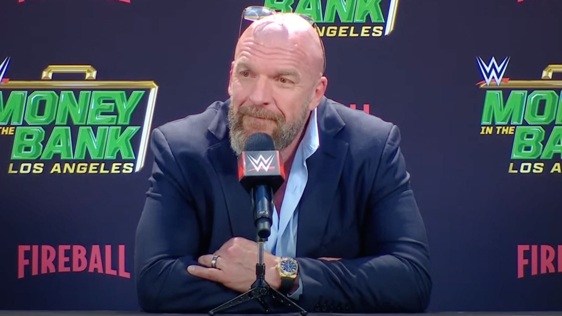 Triple H briefed media outlets after Money in the Bank [Image: WWE on YouTube]