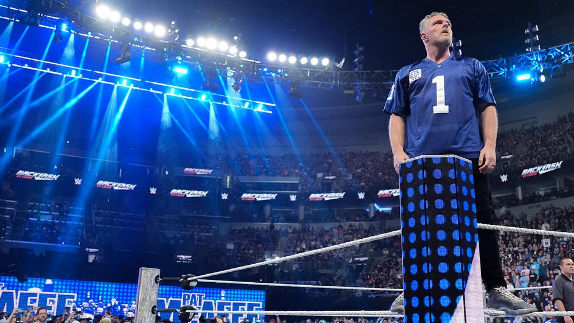Pat McAfee at Backlash 2025! [Image credit: WWE.com]