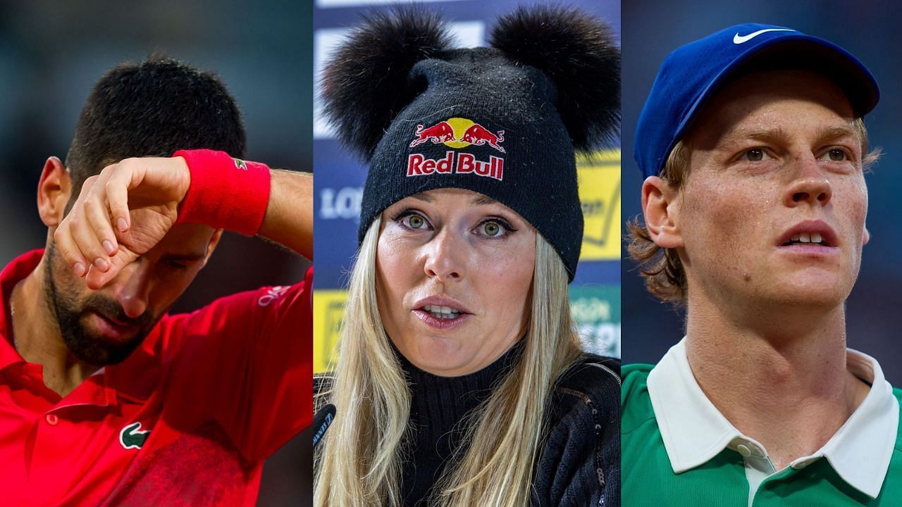 Novak Djokovic, Lindsey Vonn and Jannik Sinner 