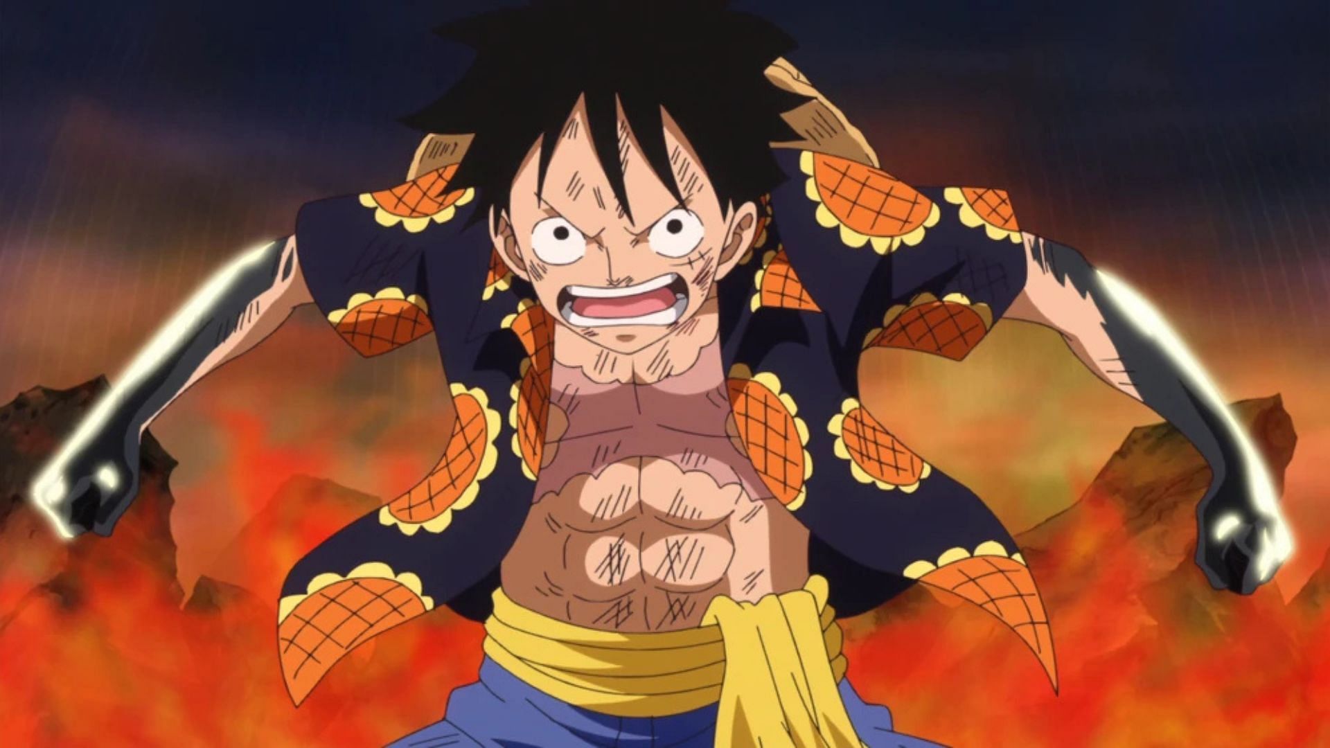 Luffy as seen in the One Piece anime 