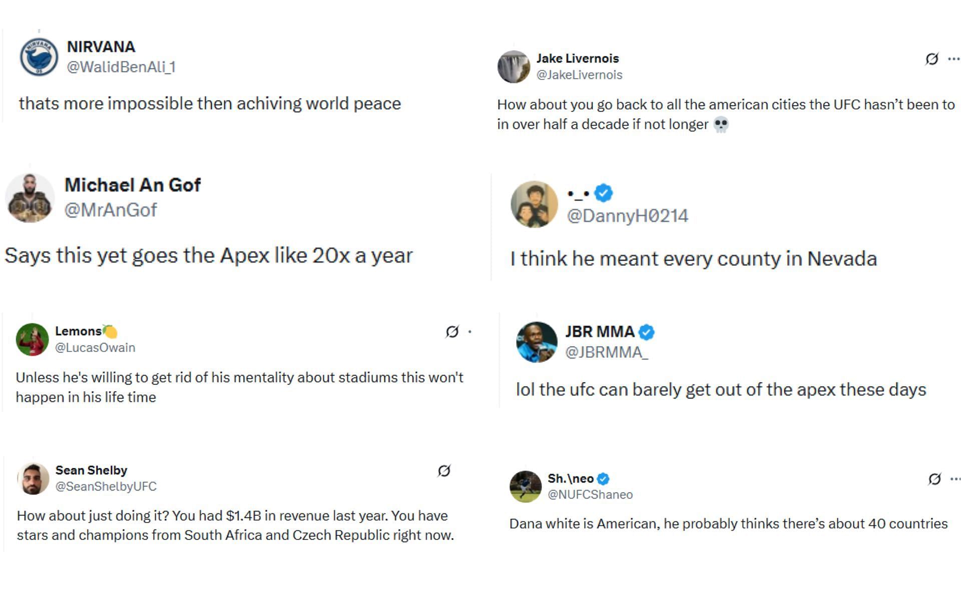 Fan reaction. [Screenshots courtesy: @RedCorner_MMA on X]