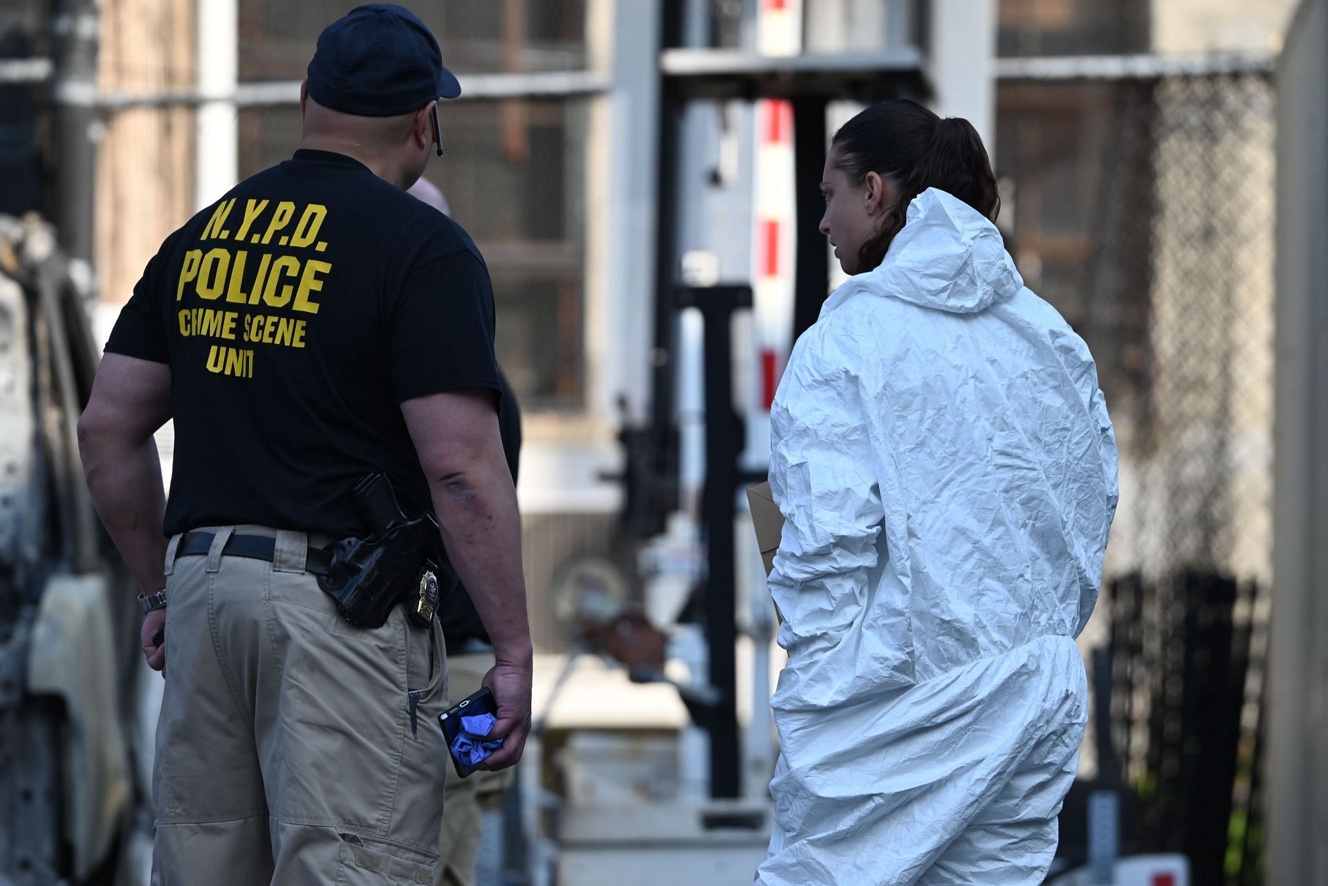 NYPD vehicles set on fire in Brooklyn parking lot - Source: Getty