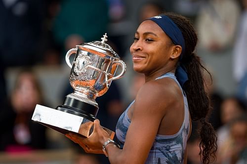 The American with the 2025 French Open trophy - Source: Getty