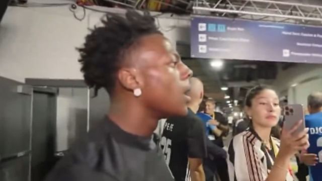 Fans reacted to a viral clip of IShowSpeed seemingly getting ignored by Lionel Messi (Image via IShowSpeedHQ/X)