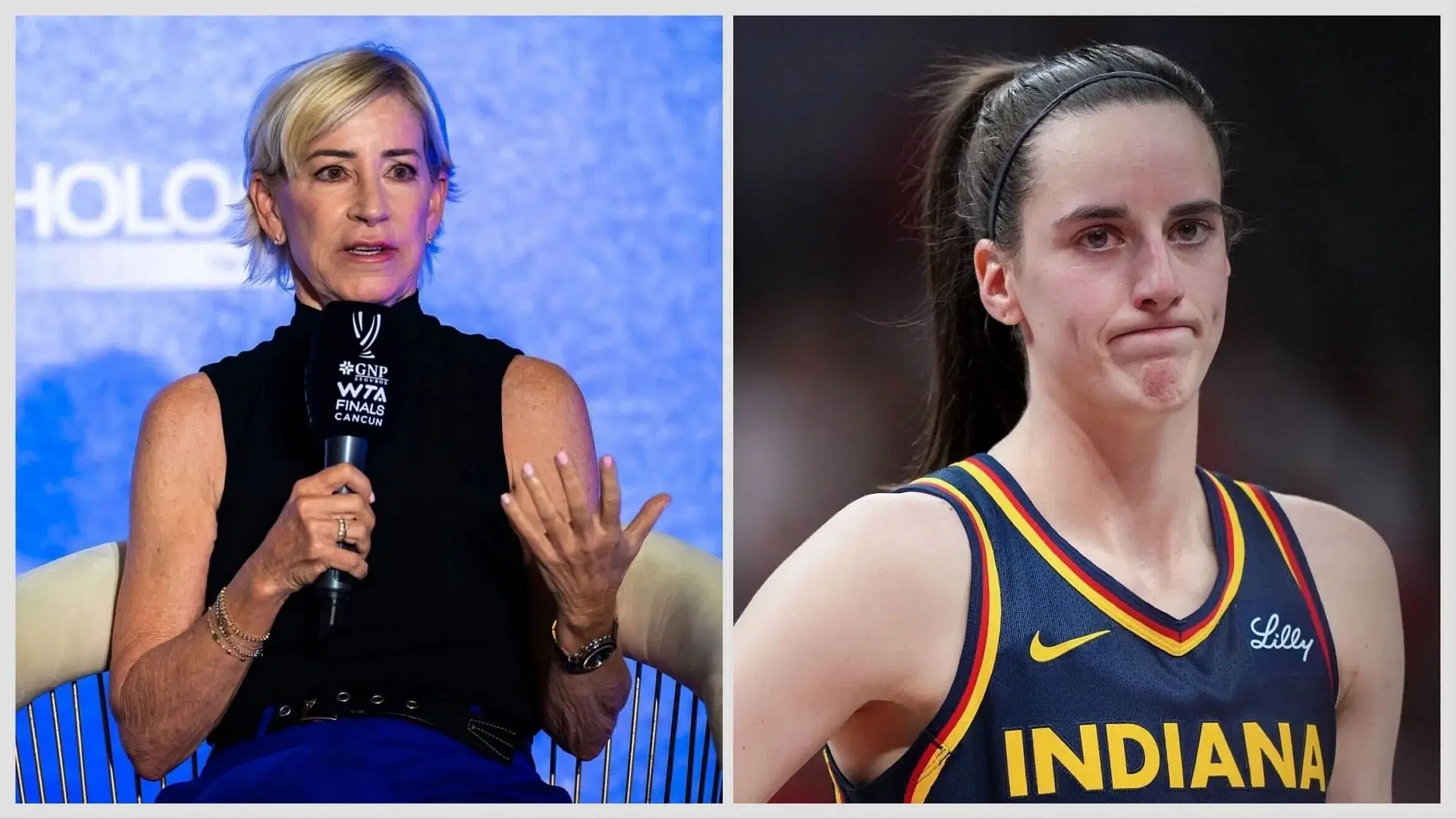 Chris Evert and Caitlin Clark