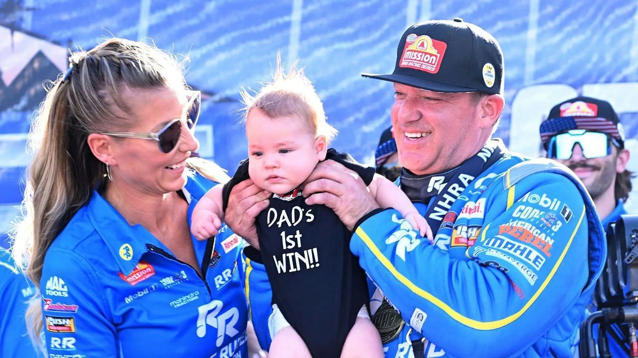 Tony Stewart, Leah Pruett, and Dominic James