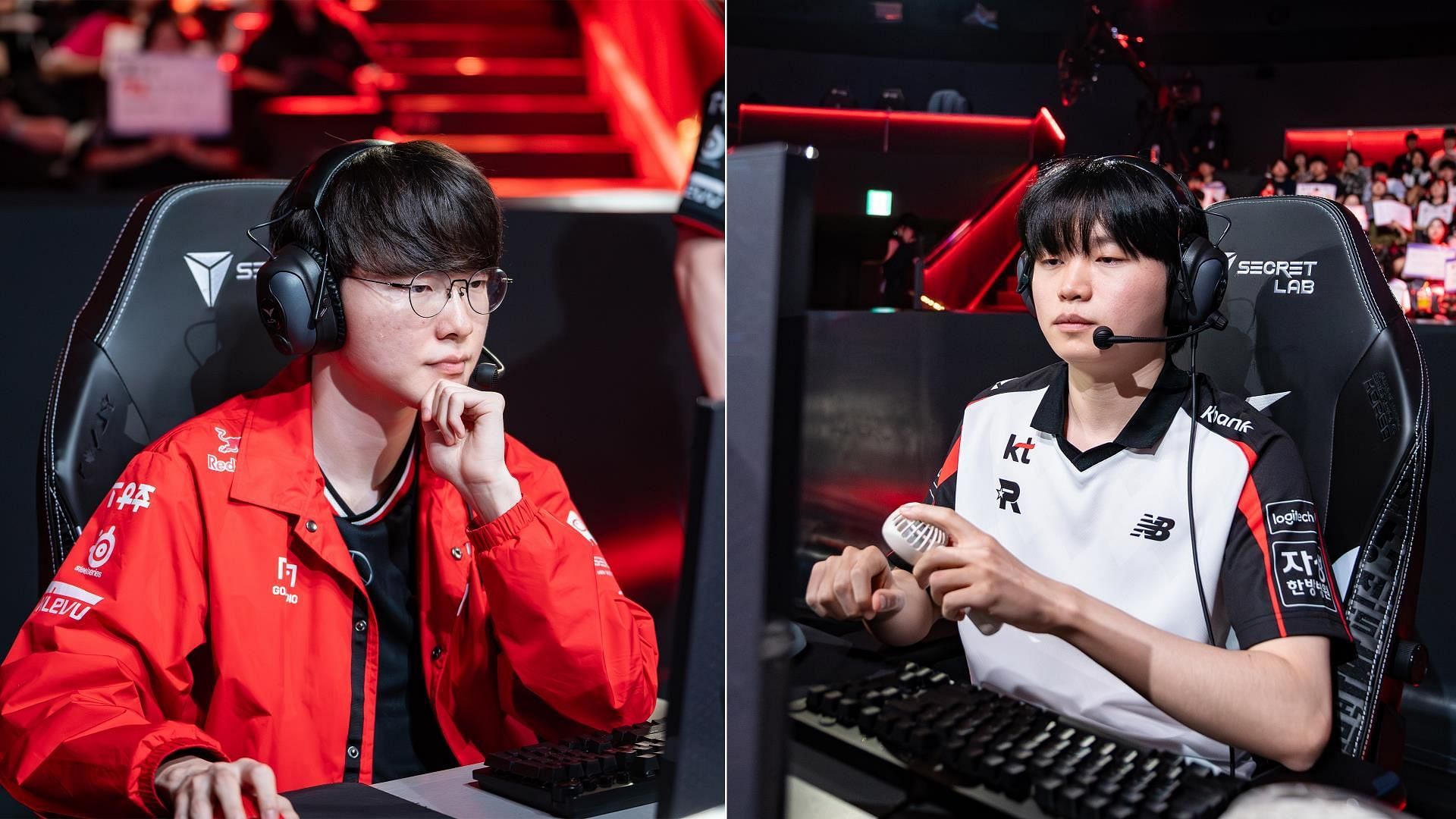 The battle of Faker and Bdd at LCK 2025 Road to MSI (Image via LCK)
