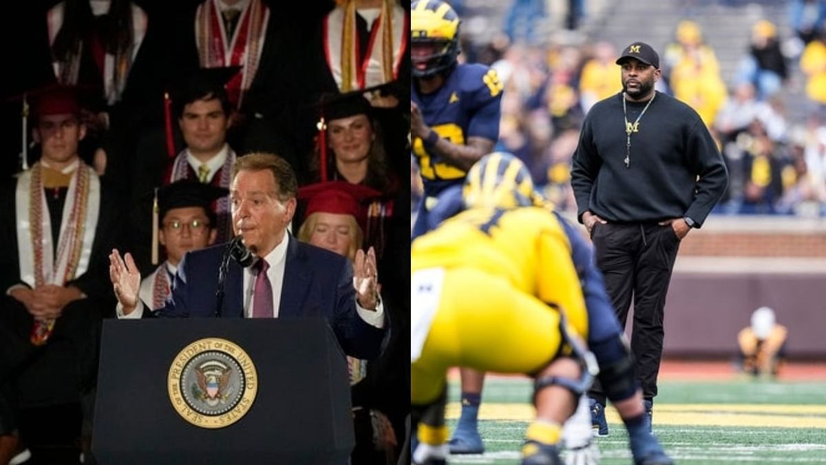 “Kid lost his damn mind”: CFB fans react as Alabama transfer RB Justice Haynes compares Sherrone Moore to 7x national champ Nick Saban