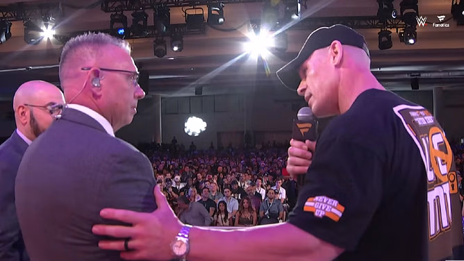 "I forgive you" - John Cena suddenly surprises Michael Cole with character change mid-way through WWE appearance