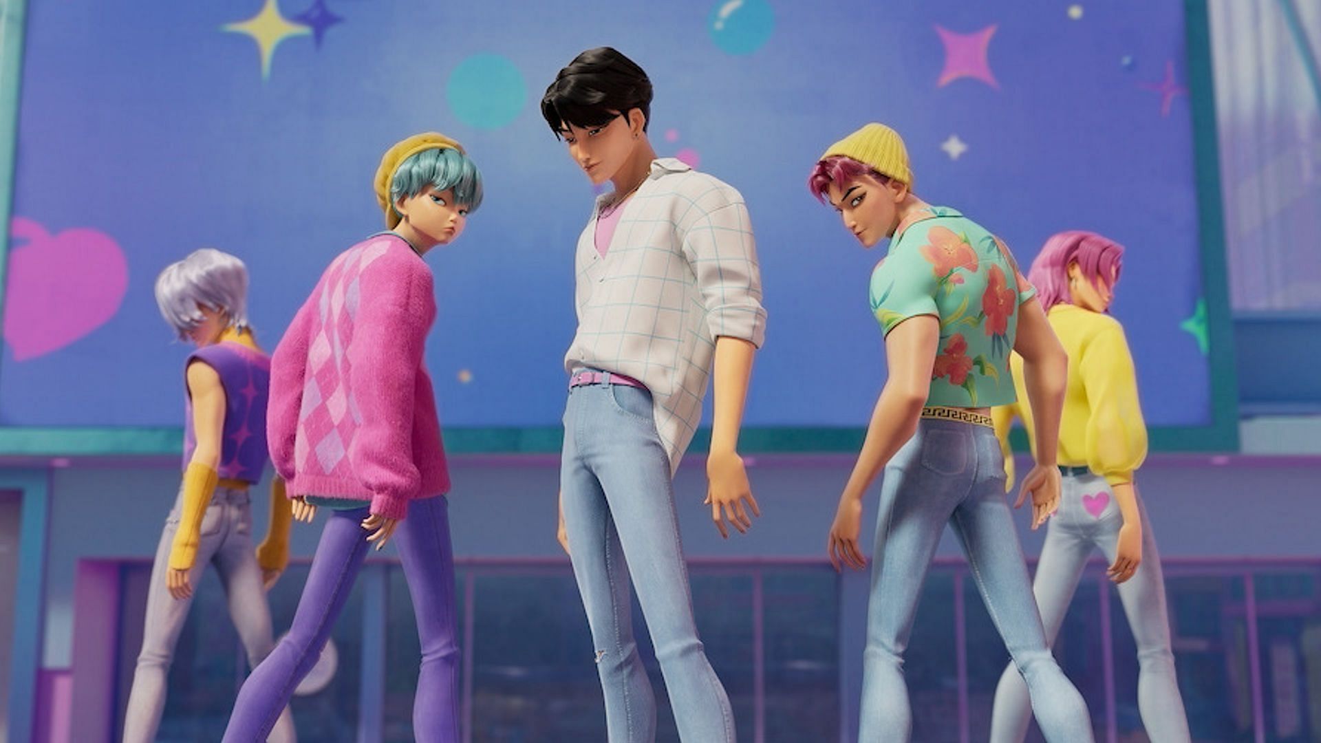 Saja Boys perform &#039;Soda Pop&#039; in the movie (Image via Tudum by Neflix)