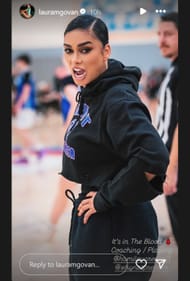 Laura Govan in action while coaching Why Not Premier in the Nike EYBL circuit (source: IG/ lauramgovan)