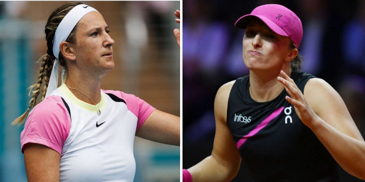 Victoria  Azarenka (L) &amp; Iga Swiatek (R) (Source - GETTY)